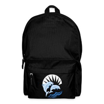 Dolphins above waves - Backpack - black - Front