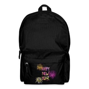 Happy new year bunt Silvester 2 - Rucksack - Schwarz - Vorne