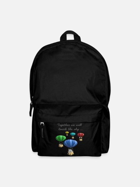 Colorful hot air balloons - Backpack - black