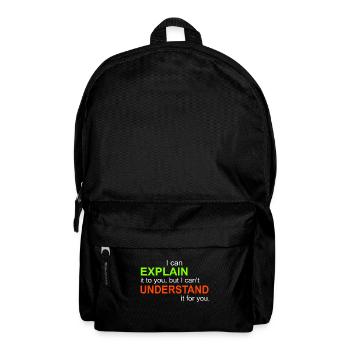 Cadeau de programmeur Nerd IT geek informaticien - Sac à dos - noir - Devant
