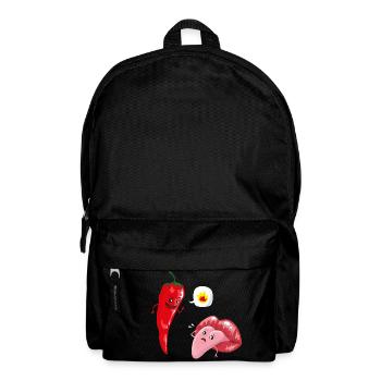 Chili & Zunge - Rucksack - Schwarz - Vorne
