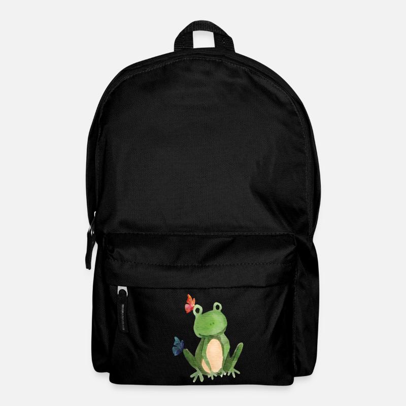 The frog and the butterflies - Backpack - black