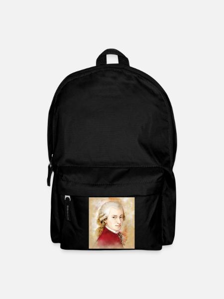 Wolfgang Amadeus Mozart im Aquarell Stil - Rucksack - Schwarz
