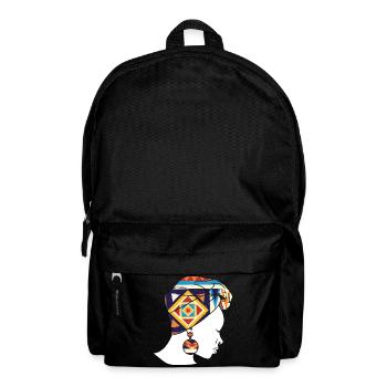 Afrikanische Frau Kente Kunst - Rucksack - Schwarz - Vorne