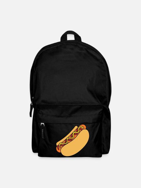 Hot Dog Fast Food Essen NYC Würstchen - Rucksack - Schwarz