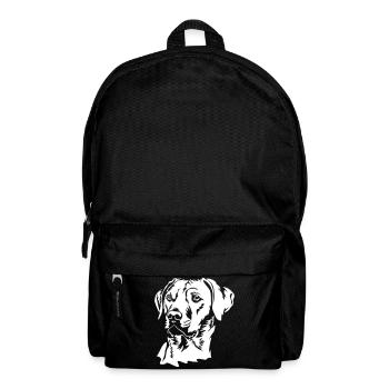 Rhodesian Ridgeback Kopf "Black Edition" - Rucksack - Schwarz - Vorne