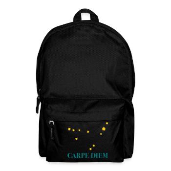 Carpe Diem nutze den Tag Sternbild Steinbock Deneb - Rucksack - Schwarz - Vorne