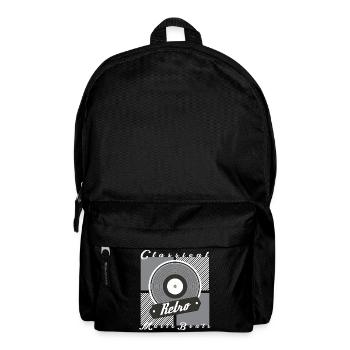 Retro Musik - Rucksack - Schwarz - Vorne