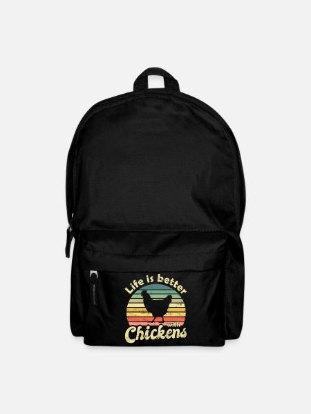 Huhn Hühner - Rucksack - Schwarz