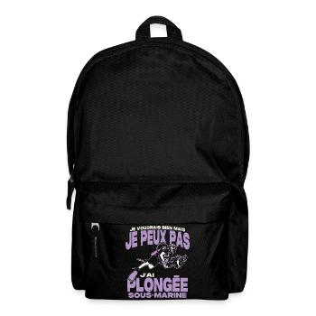 Je peux pas j'ai plongée sous-marine. - Sac à dos - noir - Devant