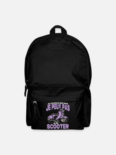 Je peux pas j'ai scooter. - Sac à dos - noir