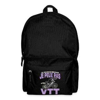 Je peux pas j'ai VTT. - Sac à dos - noir - Devant