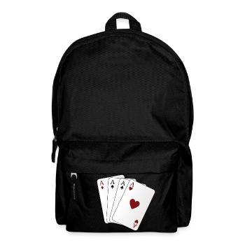 Spielkarten Ass - Rucksack - Schwarz - Vorne