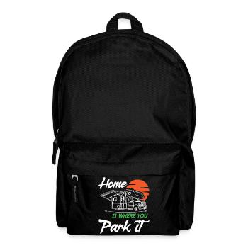 La maison est l’endroit où vous vous garez Campervan1 - Sac à dos - noir - Devant