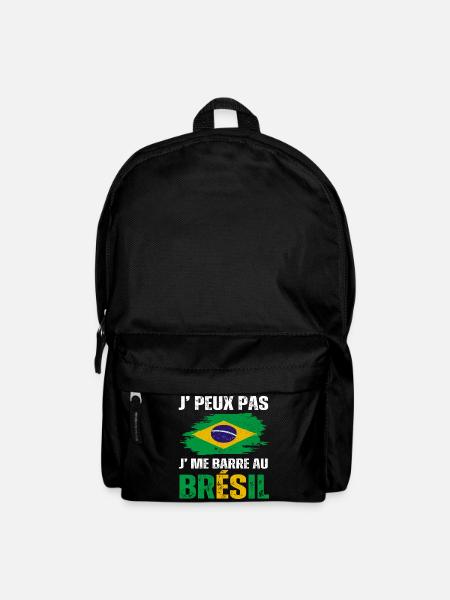 Je peux pas j' me barre au Brésil cadeau Brésilien - Sac à dos - noir