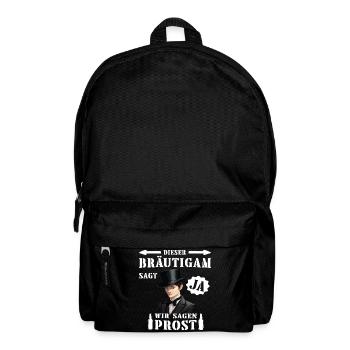 Bräutigam Braut Hochzeit Junggesellenabschied - Rucksack - Schwarz - Vorne
