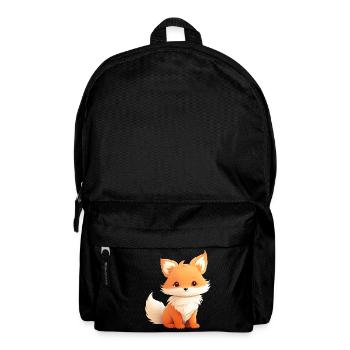 Niedliche Fuchs Illustration - Rucksack - Schwarz - Vorne