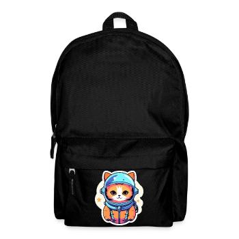Cat Astronaut Illustration - Backpack - black - Front