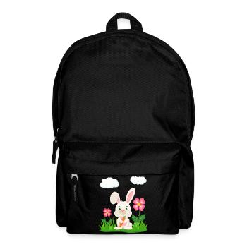 Cute Rabbit with Carrot Bunny Bunny Easter Bunny - Backpack - black - Front