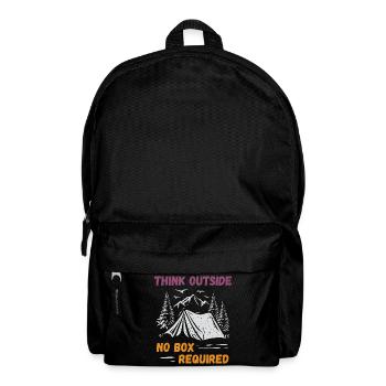 Camping, Randonnée, Forêt - Pensez à l’extérieur - Sac à dos - noir - Devant