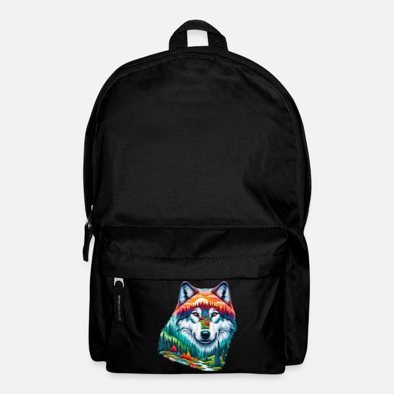 Wolf - Rucksack - Schwarz