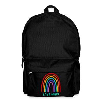 Liebe siegt - Rucksack - Schwarz - Vorne