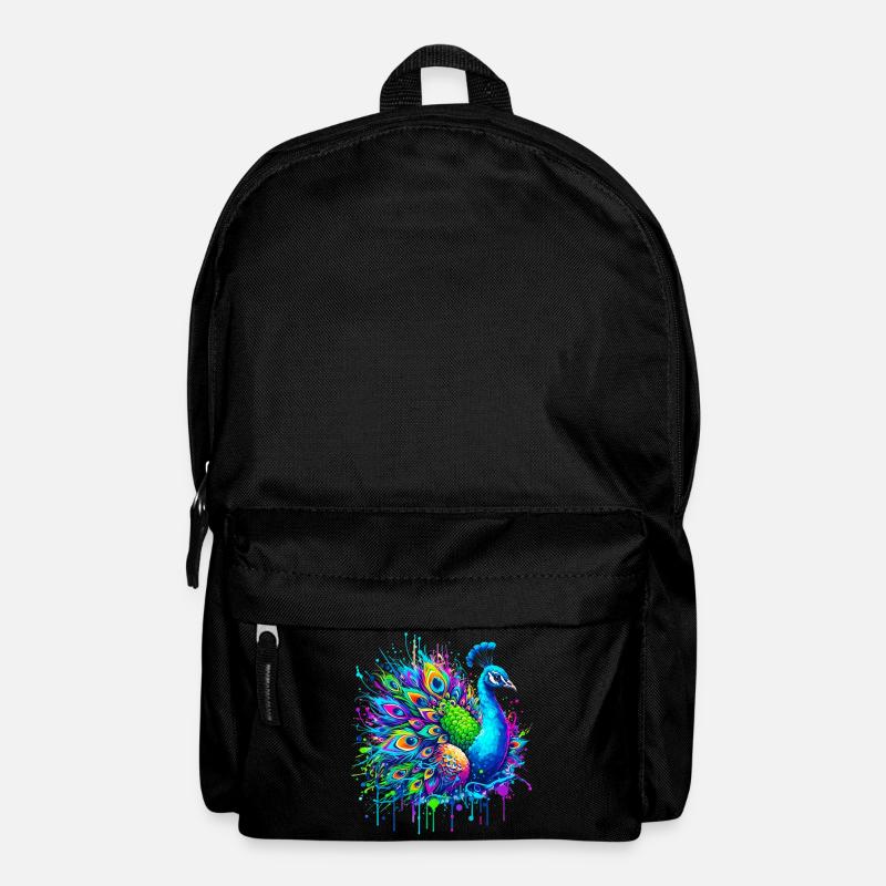 Pfau - Rucksack - Schwarz