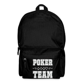 poker team - Rucksack - Schwarz - Vorne