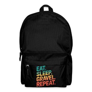 Retro Sunset Travel Quote Design - Backpack - black - Front