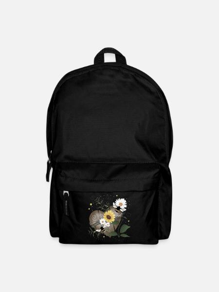 Hummel Herz Holz Blüten - Rucksack - Schwarz