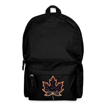 Feuille d’érable - Sac à dos - noir - Devant