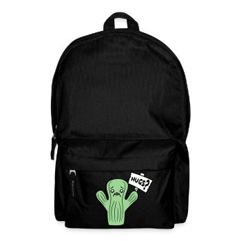 Kaktus Gesicht Traurig Hugs Schild Umarmung Trost - Rucksack - Schwarz - Vorne