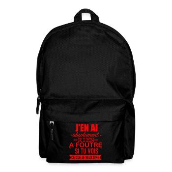 J en ai Absolument rien à foutre - Sac à dos - noir - Devant