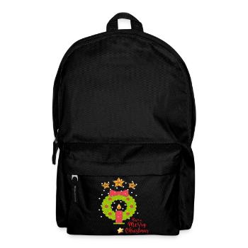 Merry Christmas - Rucksack - Schwarz - Vorne