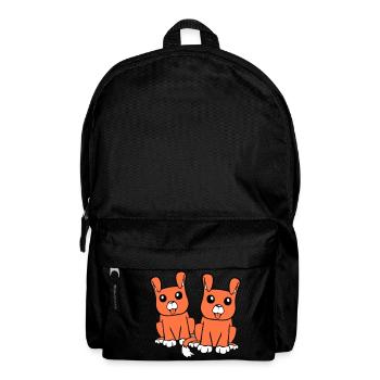 2 chiens équipe assis deux amis équipage heureux - Sac à dos - noir - Devant