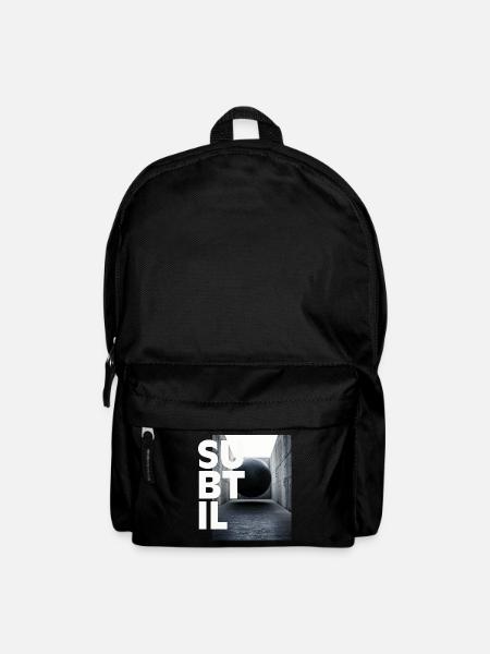 Schwerelosigkeit, dezentes Schwarz-Weiß, Grafikdesign - Rucksack - Schwarz