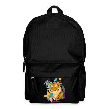 Tiger with Blossom – Powerful Nature Motif - Backpack - black - Front