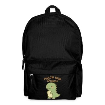 Follow Your Dreams - Cute Dino Design - Backpack - black - Front