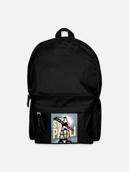 St. Pauli Hamburg Port Harbour Crane Nostalgia - Backpack - black