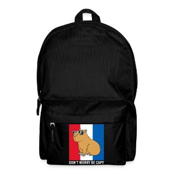 Dont Worry Be Cappy Capybara - Rucksack - Schwarz - Vorne