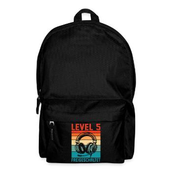 5. Geburtstag Jungen Gamer Level 5 Freigeschaltet - Rucksack - Schwarz - Vorne
