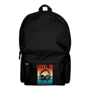 19e anniversaire Homme Gamer Niveau 19 débloqué - Sac à dos - noir - Devant