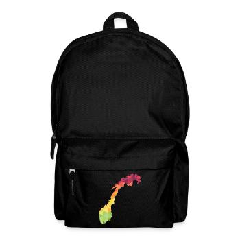 Norway - Norge - Norwegen - abstrakt - Landkarte - Rucksack - Schwarz - Vorne
