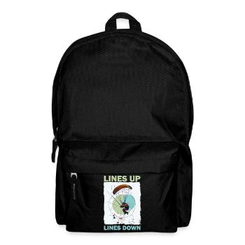 Abenteuerlicher Fallschirmsprung Illustration - Rucksack - Schwarz - Vorne