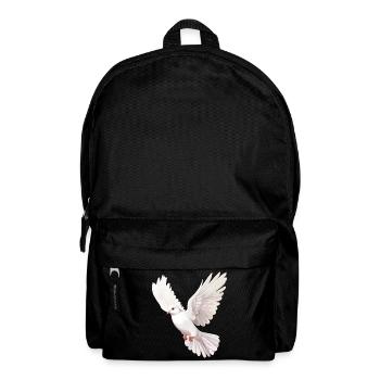 WeißeTaube im Flug Illustration - Rucksack - Schwarz - Vorne