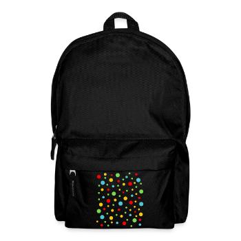Spotty Dots T-Shirt – Buntes gepunktetes T-Shirt - Rucksack - Schwarz - Vorne