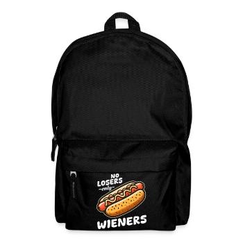Hot dog No Losers Wieners - Backpack - black - Front