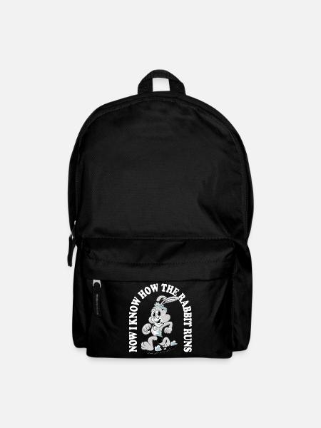 Now I Know How the Rabbit Runs – Denglisch Spruch - Rucksack - Schwarz