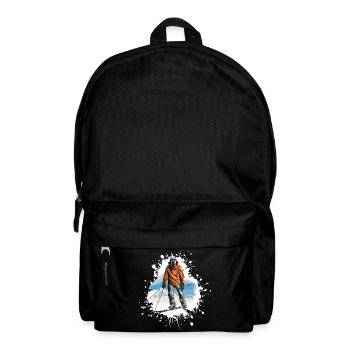Great Dane Dog Ski Skiing Sports - Backpack - black - Front