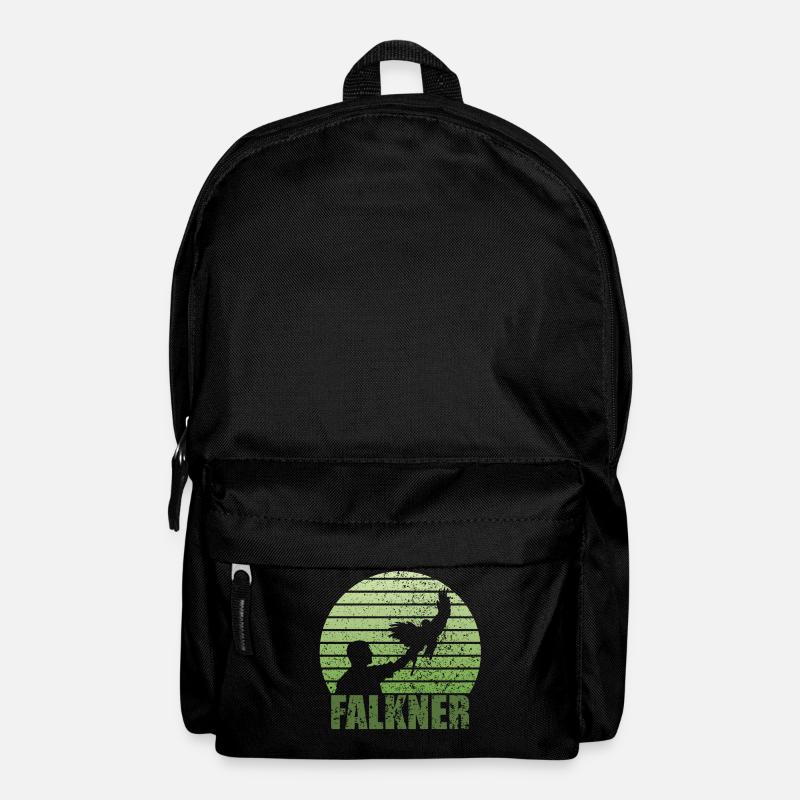 Falkner Grunge Style mit Greifvogel - Rucksack - Schwarz